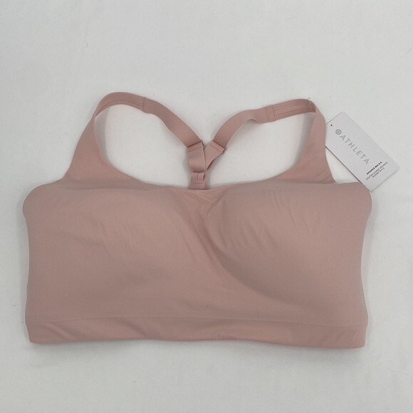 Athleta Advance Bra B-G Pink Size 42F NWT Womens Stretch Scoop Neck Sports Bra - Picture 3 of 10